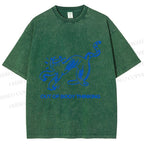Unisex Crazy Out Of Body Thinking Printed Washed Tee