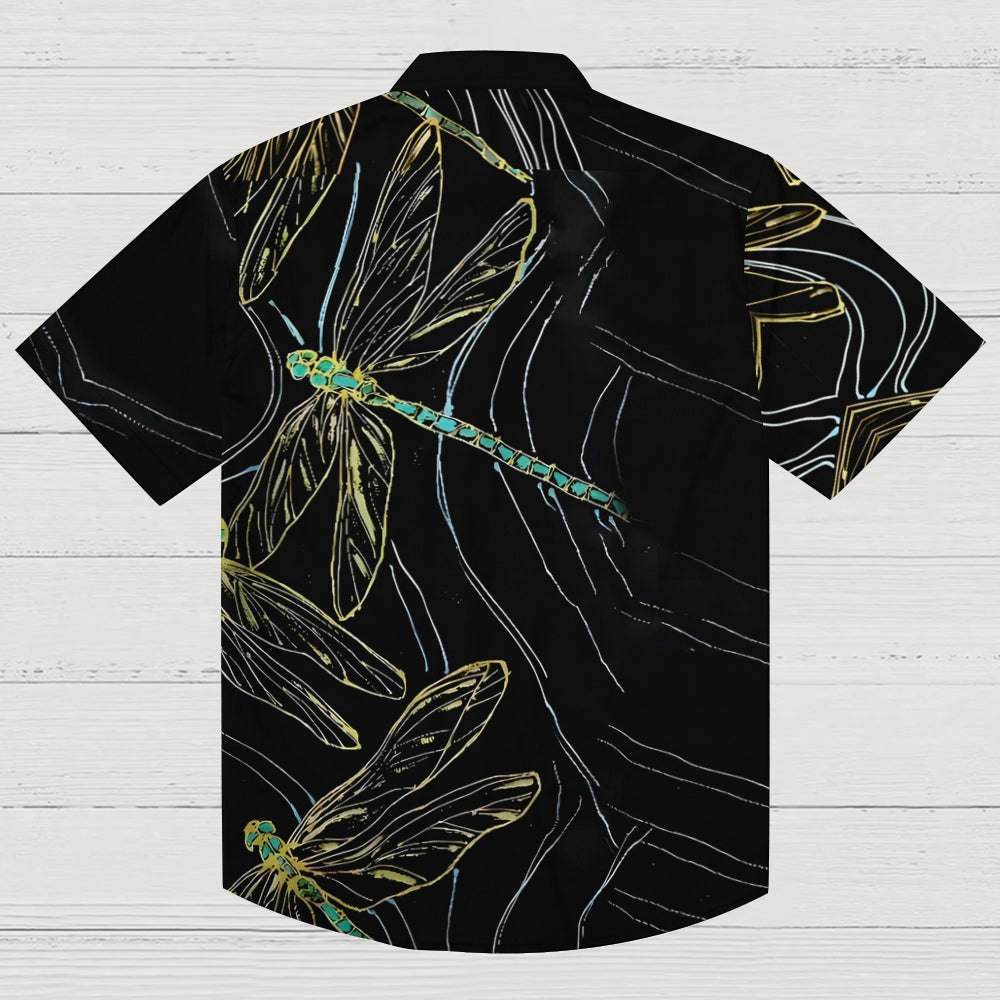 Dragonfly Flapping Its Wings Button-up Shirt