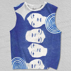 Unisex People and Circles Printed Tank Top