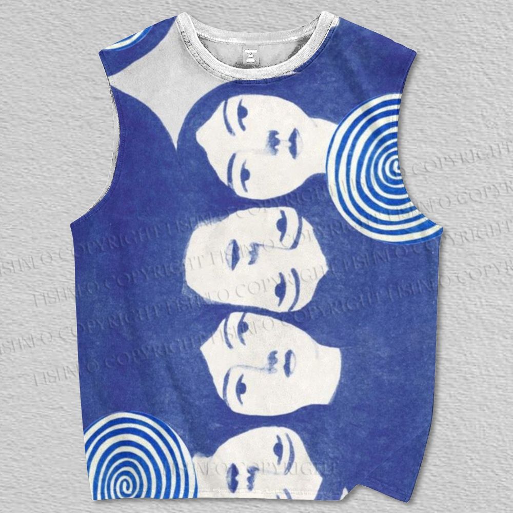 Unisex People and Circles Printed Tank Top