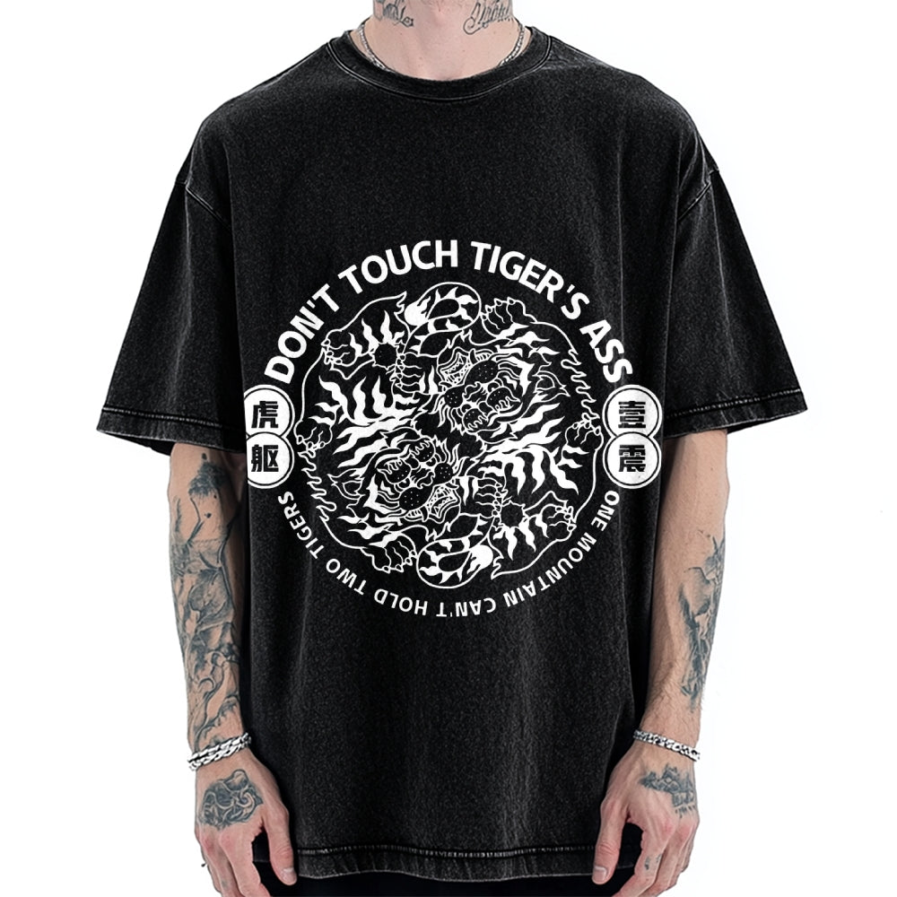 Don't  Touch Tiger's Ass Vintage Washed T-shirt