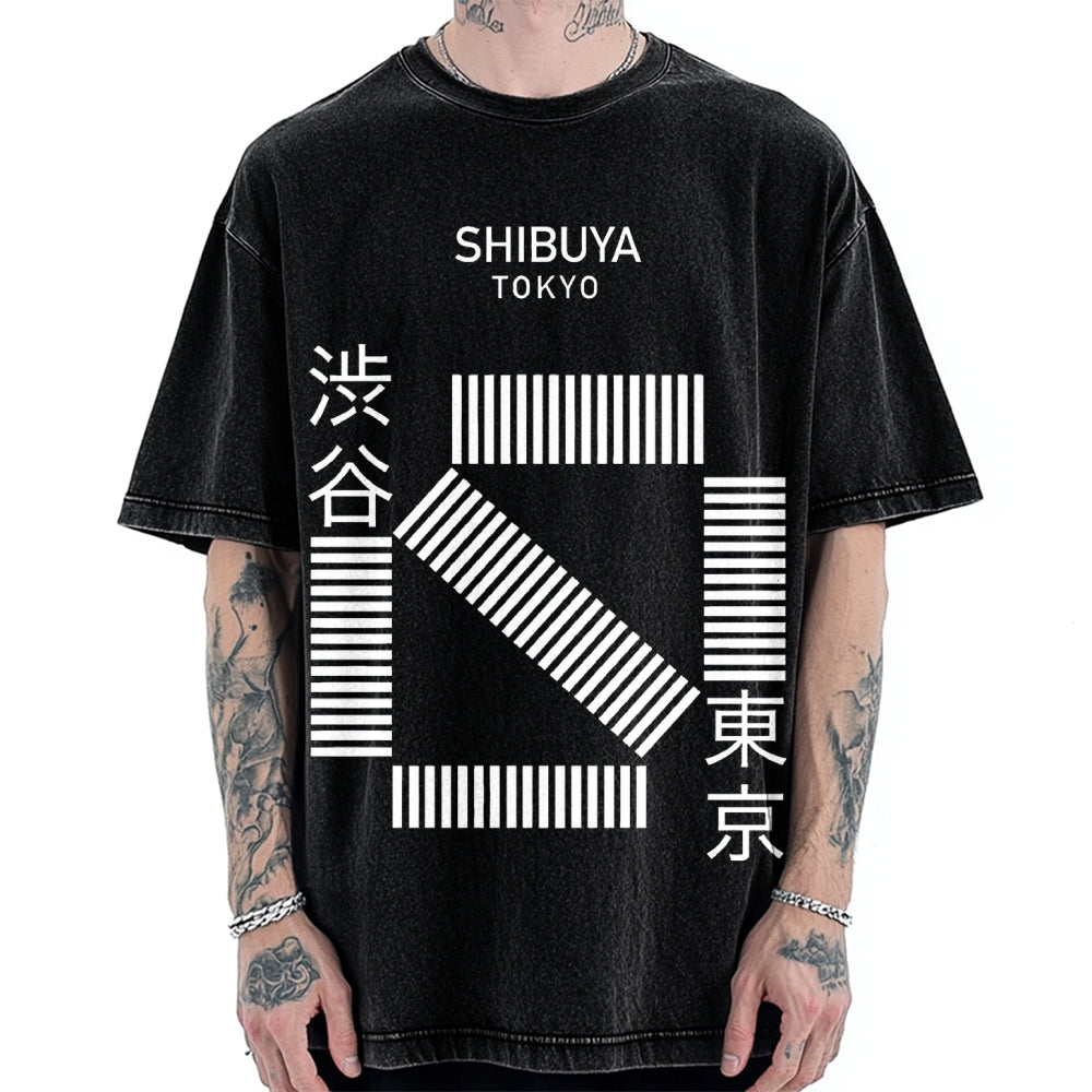 Shibuya Tokyo Vintage Washed T-shirt