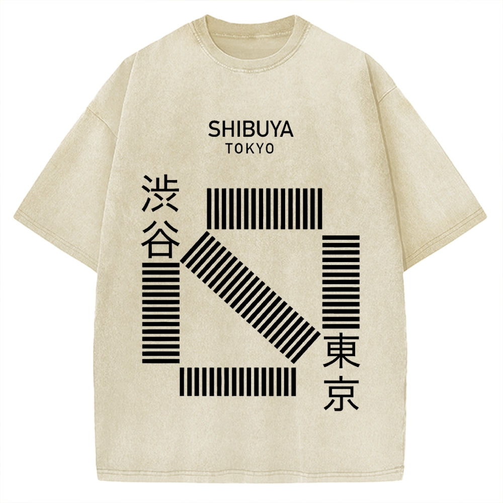 Shibuya Tokyo Vintage Washed T-shirt