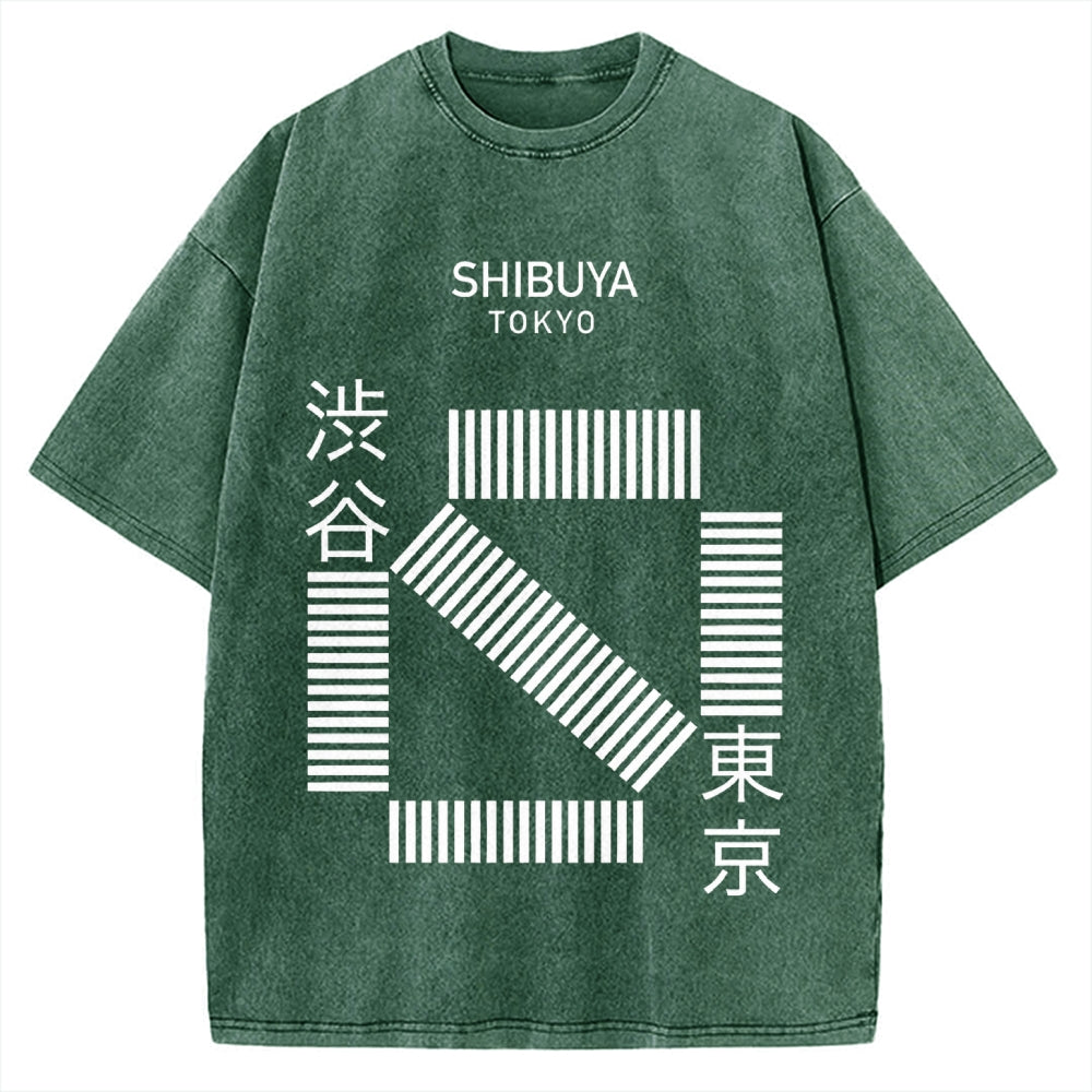 Shibuya Tokyo Vintage Washed T-shirt