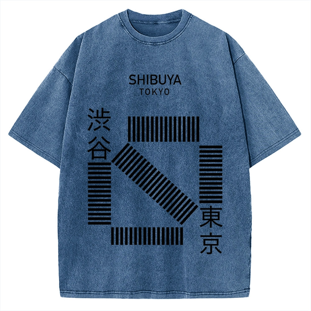 Shibuya Tokyo Vintage Washed T-shirt