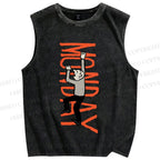 Unisex Crying For Monday Printed Washed Tank Top