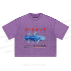 Fish Fossils Washed Cropped T-Shirt