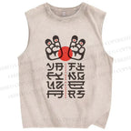 Unisex Sushi Bar Printed Washed Tank Top