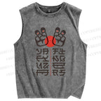 Unisex Sushi Bar Printed Washed Tank Top