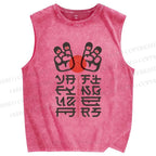 Unisex Sushi Bar Printed Washed Tank Top
