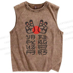 Unisex Sushi Bar Printed Washed Tank Top