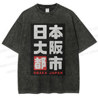 Unisex Osaka Japan Printed Washed Tee