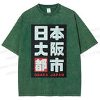 Unisex Osaka Japan Printed Washed Tee