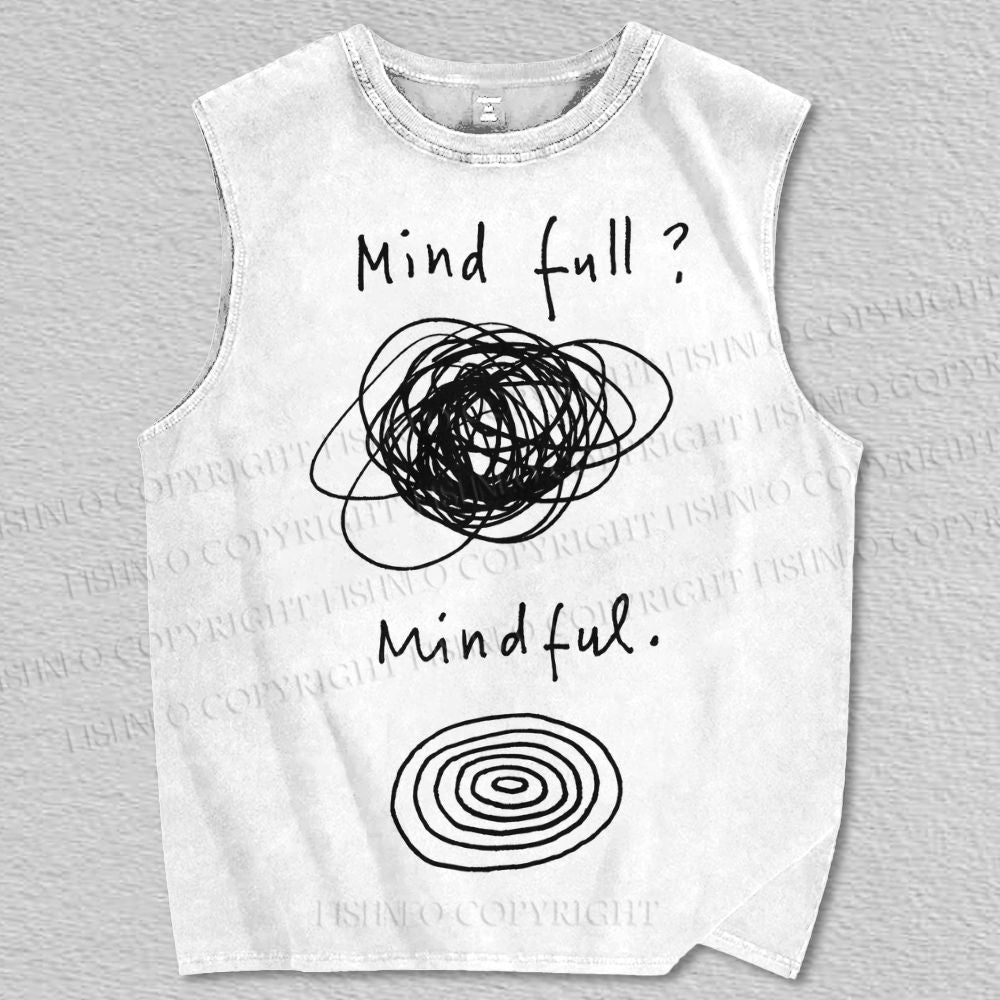 Unisex Mind Full Printed Tank Top