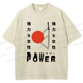 Unisex Power Printed Washed Tee