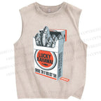 Unisex Lucky Kahawai Printed Washed Tank Top