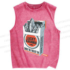 Unisex Lucky Kahawai Printed Washed Tank Top