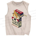 Unisex Marlboro Printed Washed Tank Top