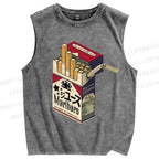 Unisex Marlboro Printed Washed Tank Top