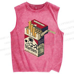 Unisex Marlboro Printed Washed Tank Top