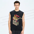 Unisex Marlboro Printed Washed Tank Top