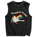 Pride Flag Goose Washed Tanks