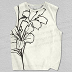 Unisex Vintage Flower Printed Tank Top