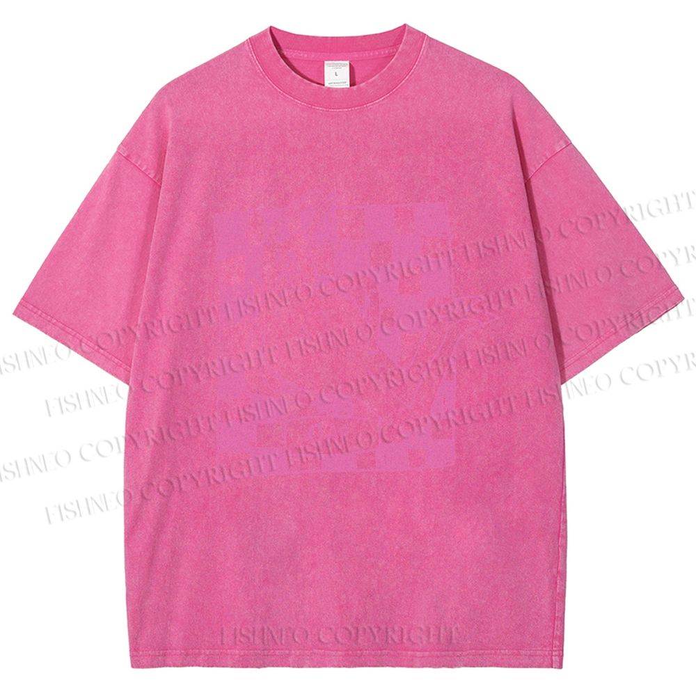 Unisex Funny Rabbit Printed Washed Tee