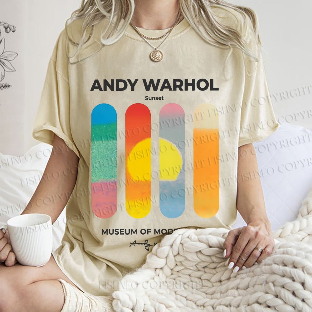 Unisex Museum Of Sunset Printed Washed Tee