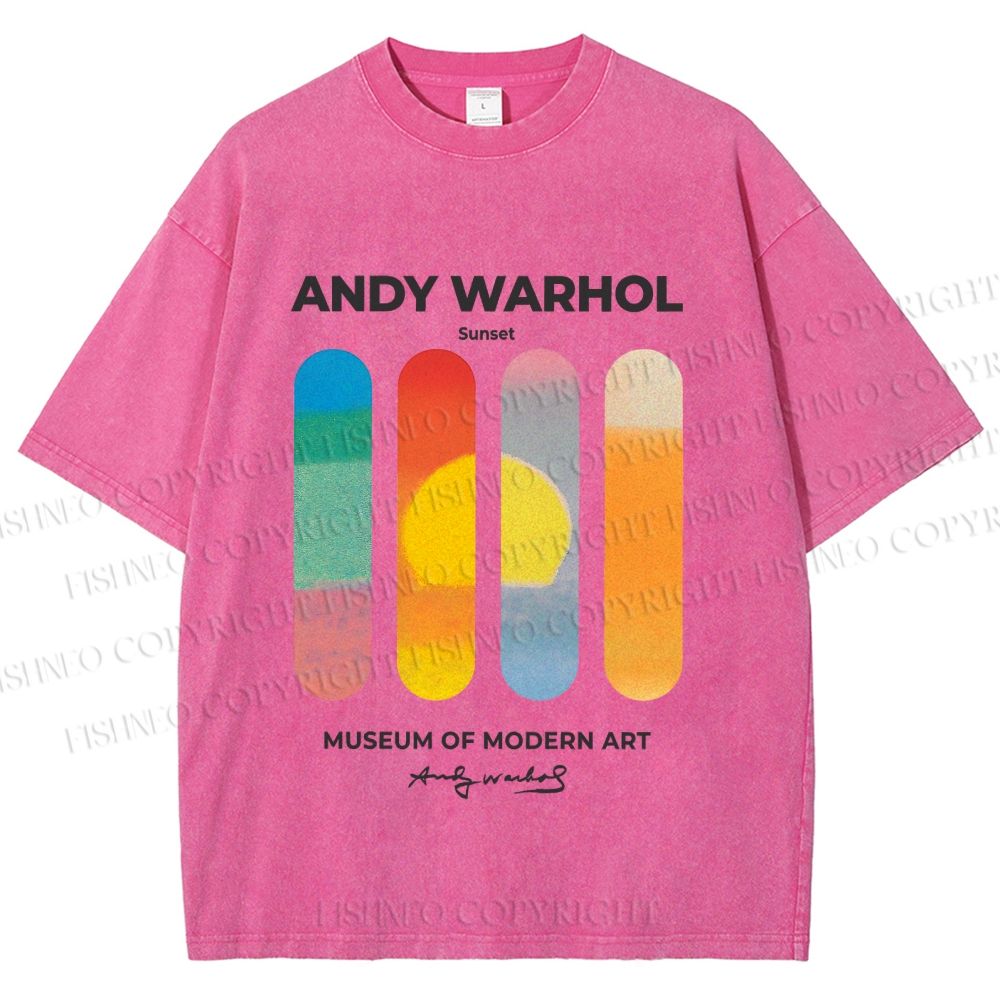 Unisex Museum Of Sunset Printed Washed Tee