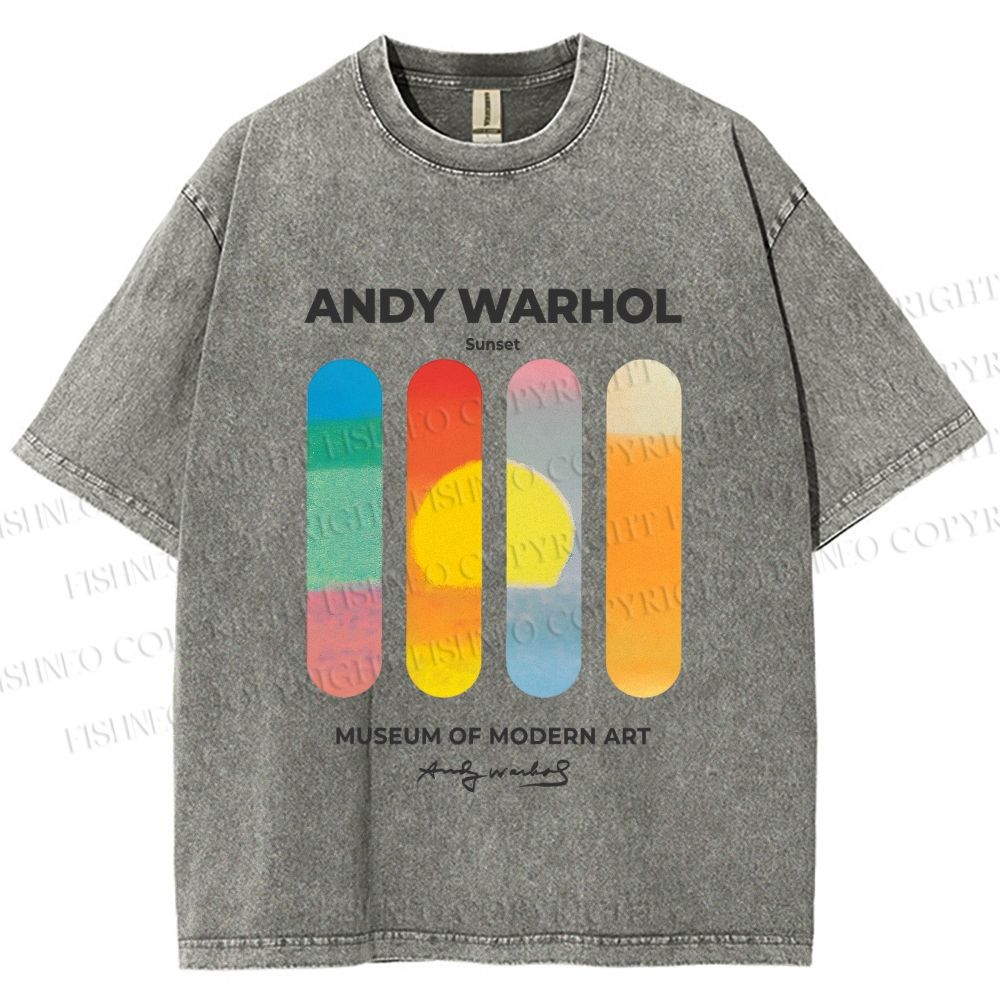 Unisex Museum Of Sunset Printed Washed Tee