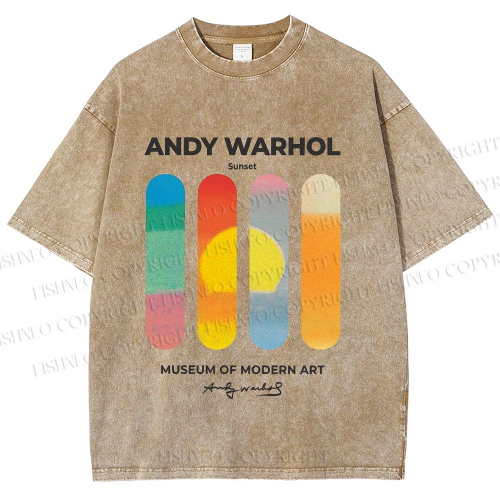 Unisex Museum Of Sunset Printed Washed Tee