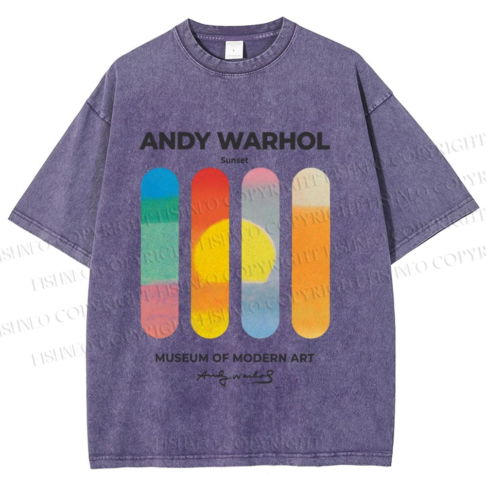 Unisex Museum Of Sunset Printed Washed Tee