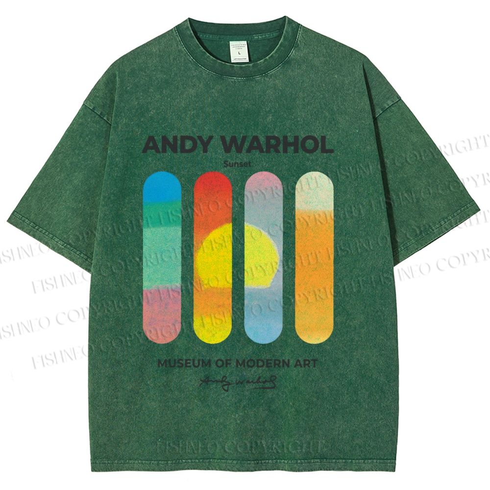 Unisex Museum Of Sunset Printed Washed Tee