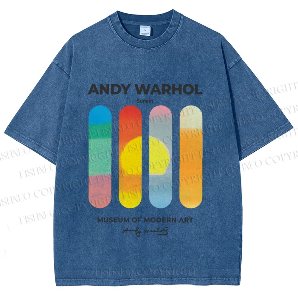 Unisex Museum Of Sunset Printed Washed Tee
