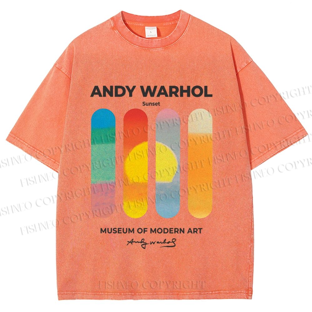Unisex Museum Of Sunset Printed Washed Tee