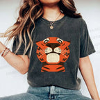 Unisex Funny Cartoon Tiger Printed Washed Tee