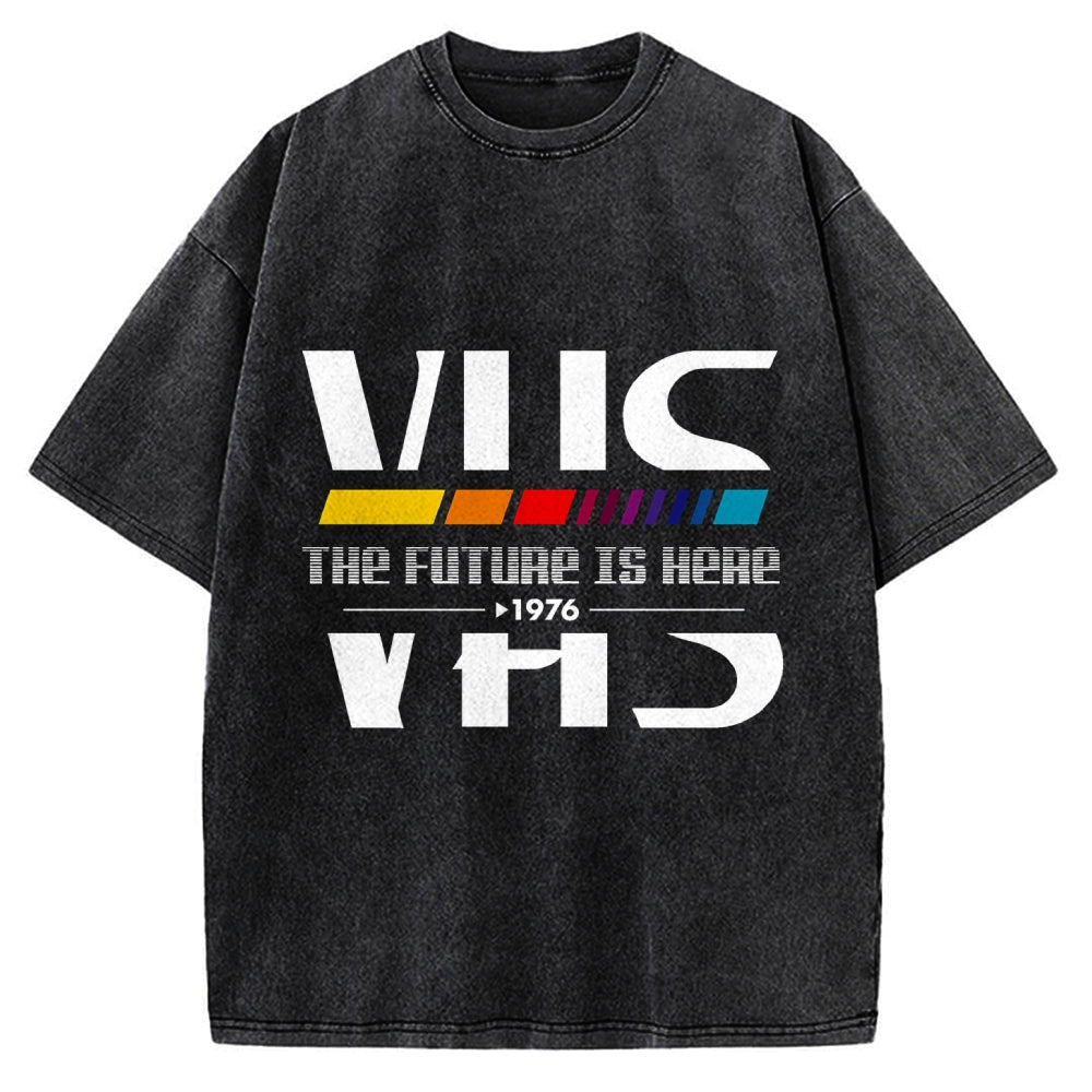 VHS 1976 The Future Is Here Vintage Washed T-shirt