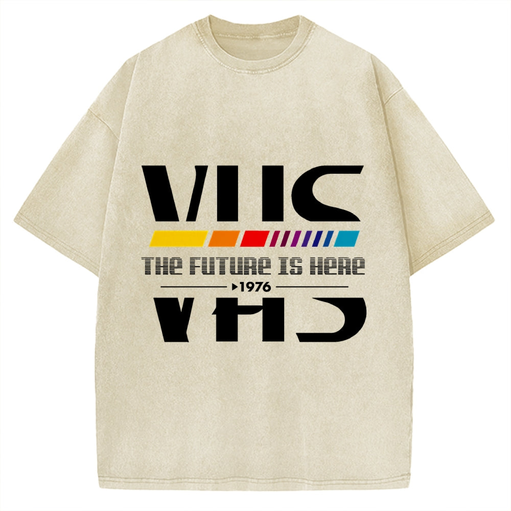 VHS 1976 The Future Is Here Vintage Washed T-shirt