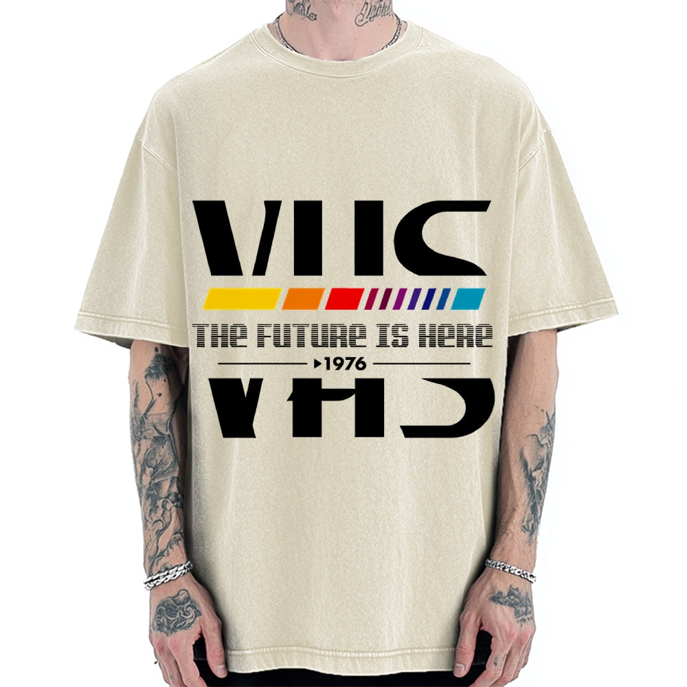 VHS 1976 The Future Is Here Vintage Washed T-shirt