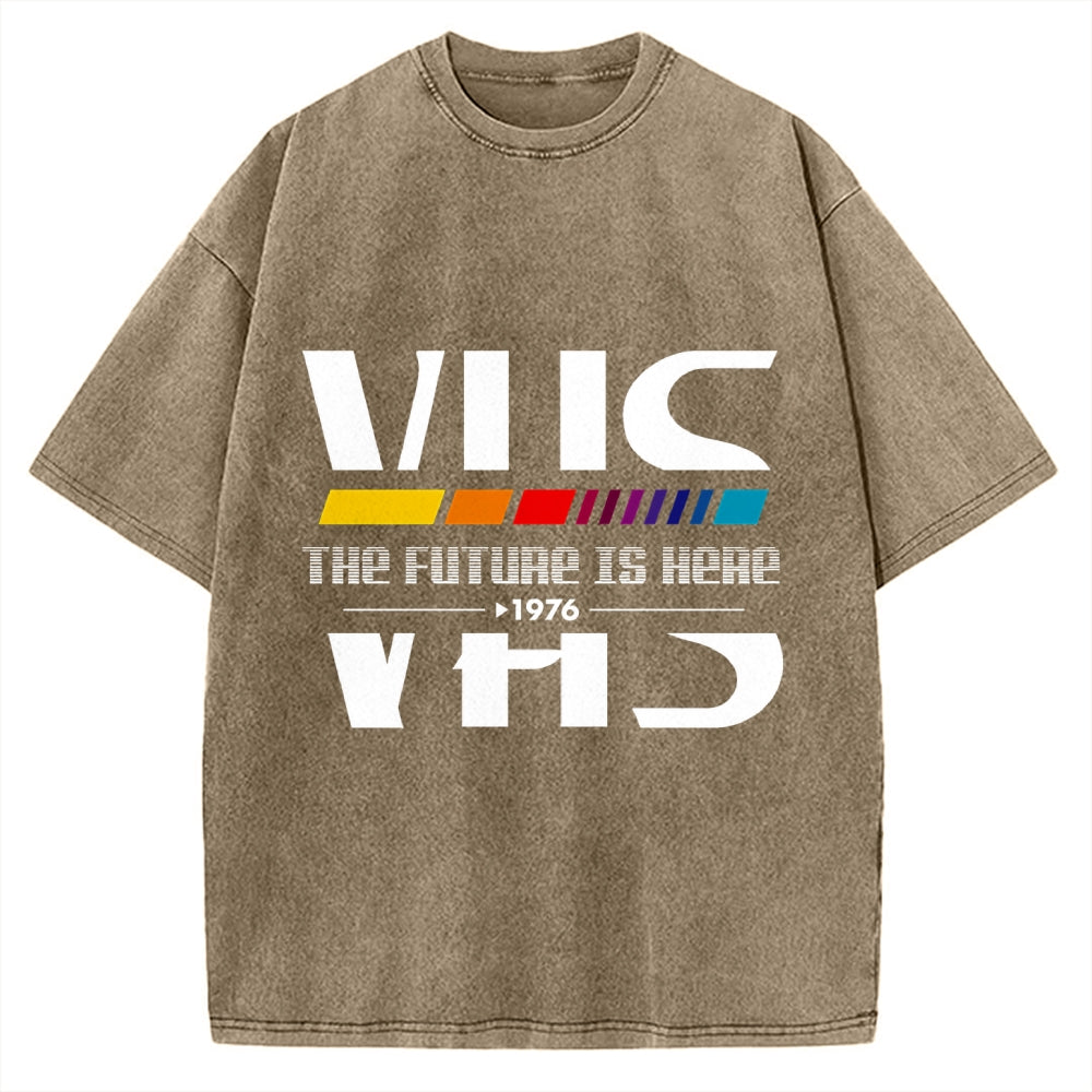 VHS 1976 The Future Is Here Vintage Washed T-shirt