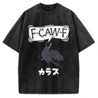 F Caw F Japanese Crow Vintage Washed T-shirt