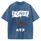 F Caw F Japanese Crow Vintage Washed T-shirt