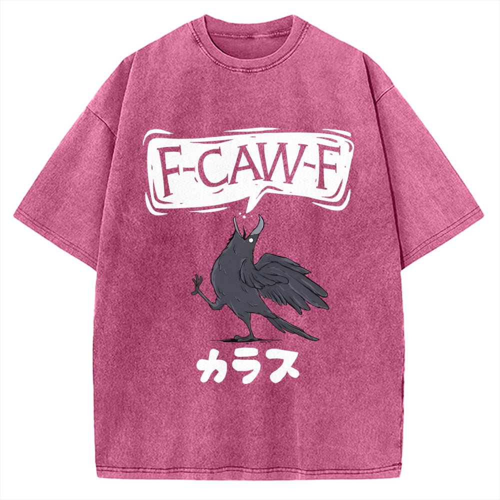 F Caw F Japanese Crow Vintage Washed T-shirt