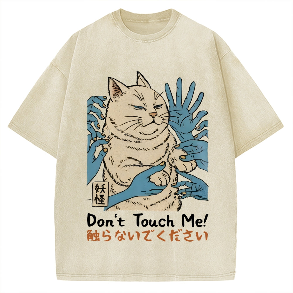 Dont Touch Me Yokai Ukiyo-E Japanese Vintage Washed T-shirt