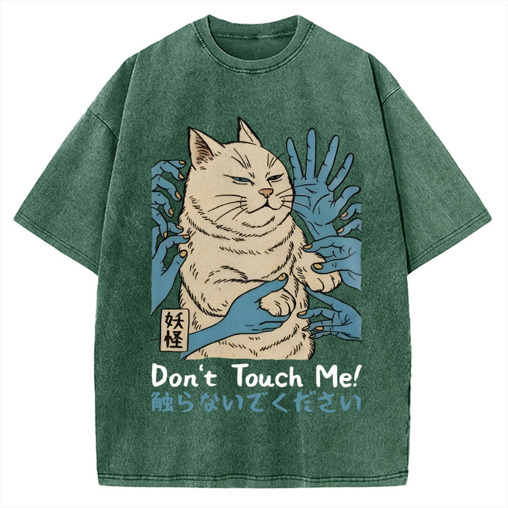 Dont Touch Me Yokai Ukiyo-E Japanese Vintage Washed T-shirt