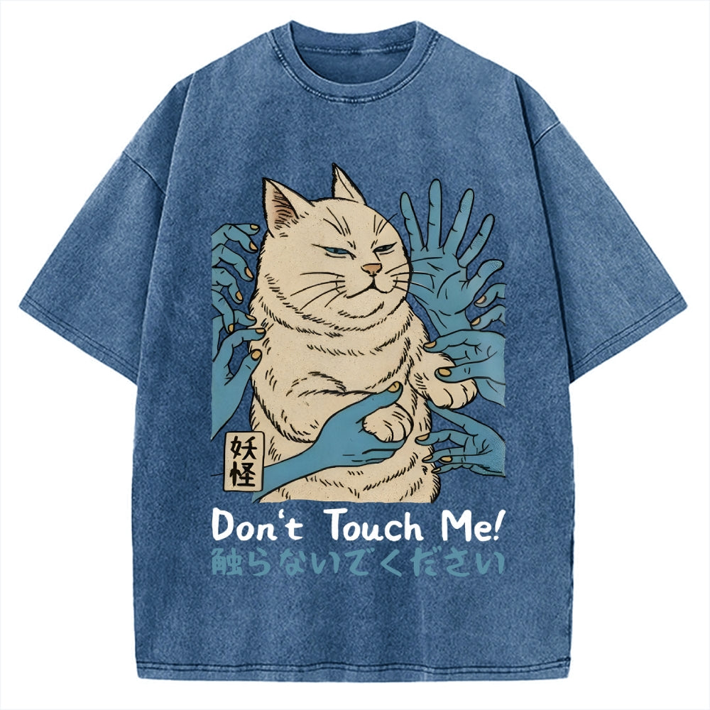 Dont Touch Me Yokai Ukiyo-E Japanese Vintage Washed T-shirt