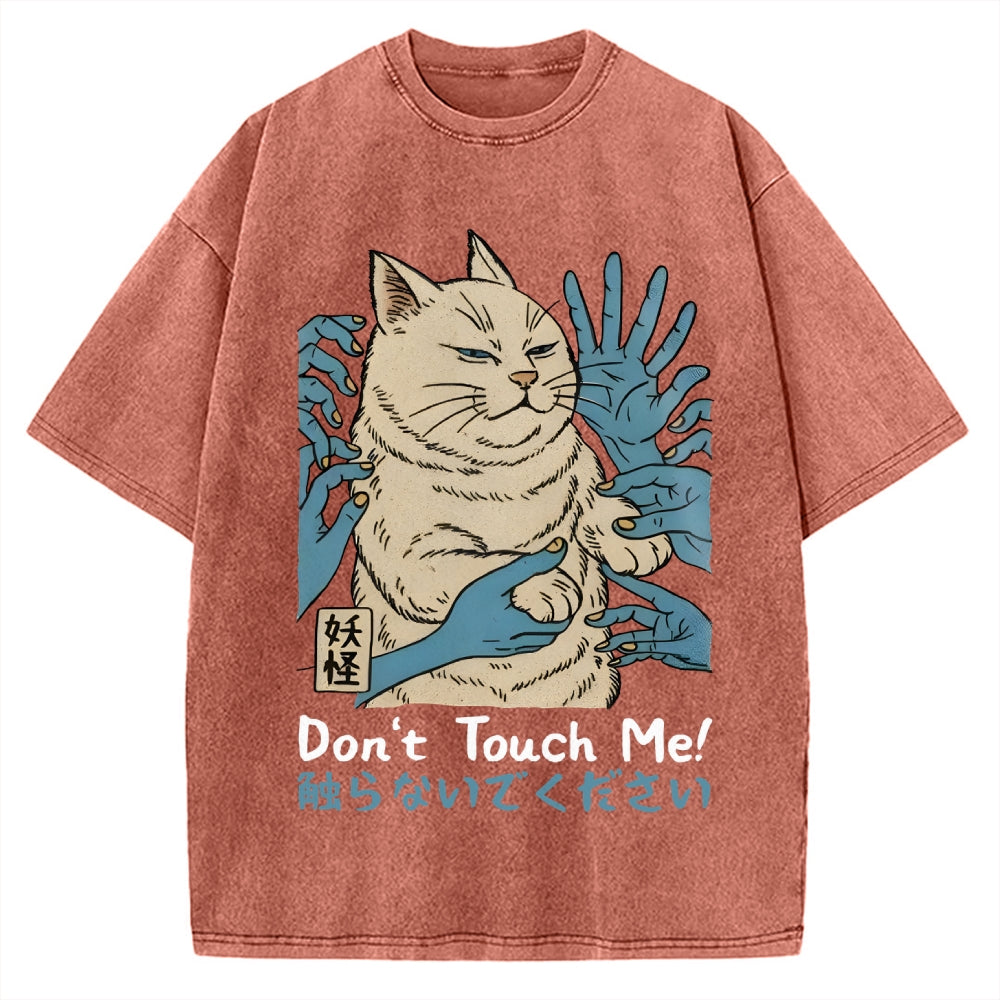 Dont Touch Me Yokai Ukiyo-E Japanese Vintage Washed T-shirt