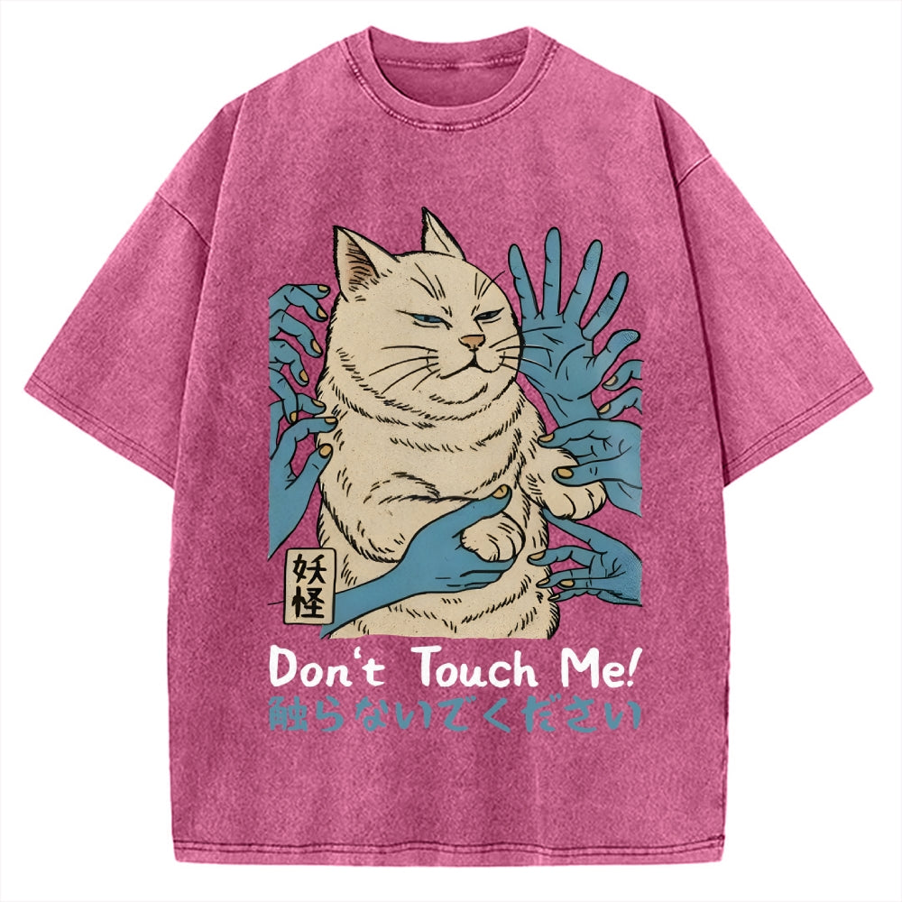 Dont Touch Me Yokai Ukiyo-E Japanese Vintage Washed T-shirt
