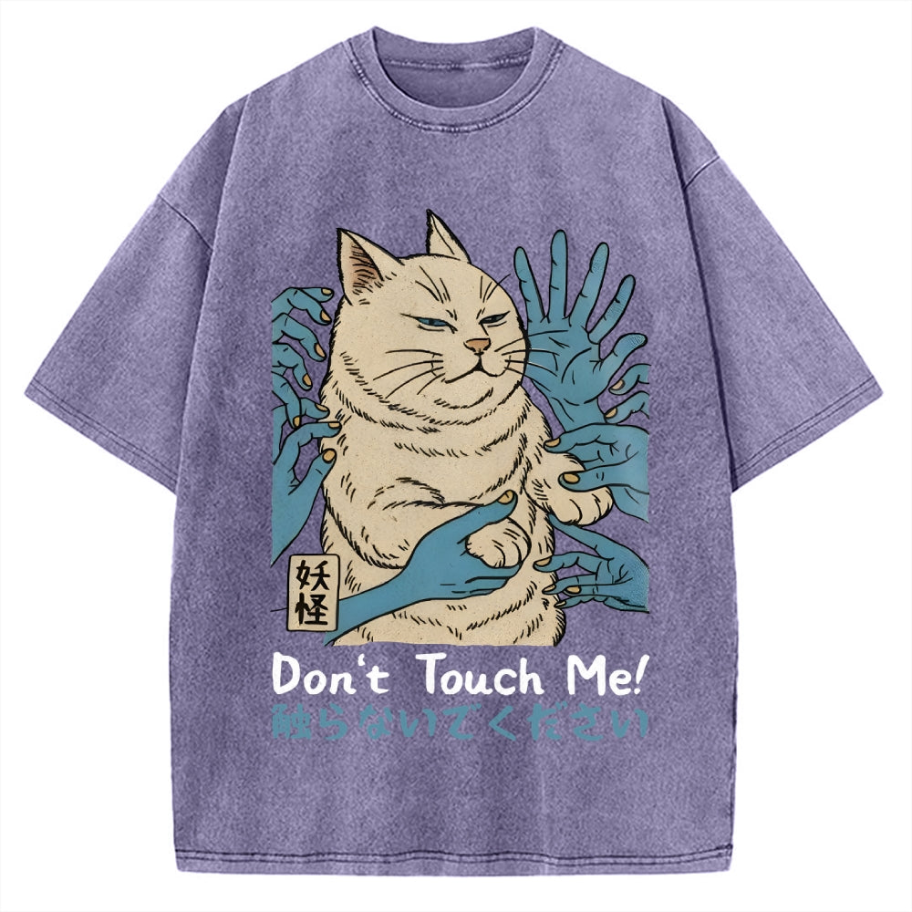 Dont Touch Me Yokai Ukiyo-E Japanese Vintage Washed T-shirt